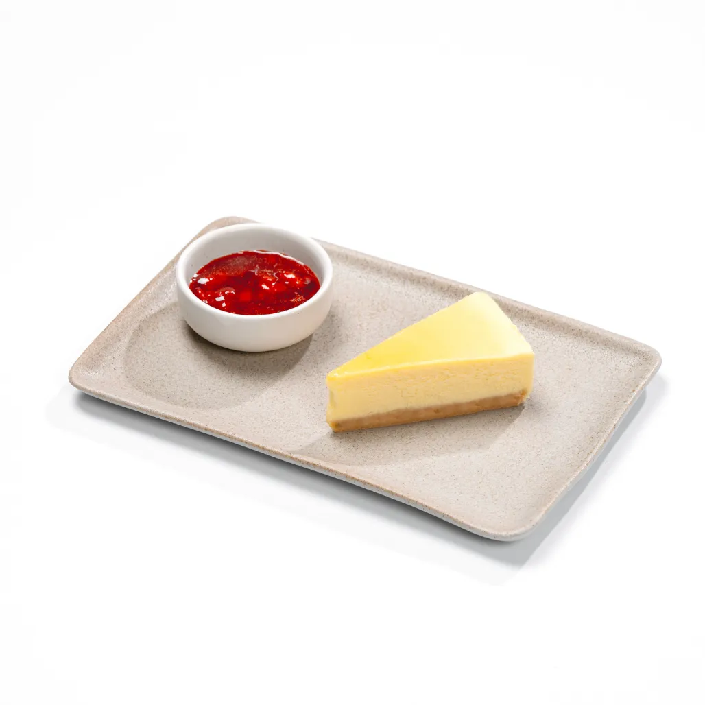 New York Cheesecake with Strawberry Sauce